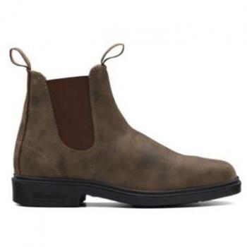 Blundstone 1306 Rustic Brown Leather Chelsea Boots - Water-Resistant, Unisex