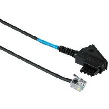Hama - 00040626, 0.5 m, UTP, TAE-F, 6p2c, Negro [Importado de Alemania]