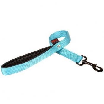 Correa para perro Martin Sellier de nylon doble, color turquesa (120cm x 25mm)