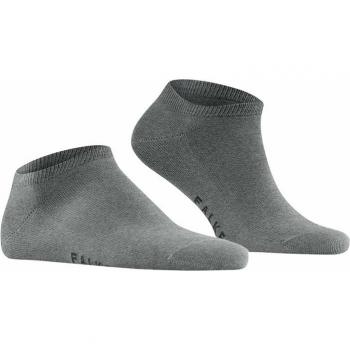 Falke Family Cotton Blend Sneaker Socks - Light Gray Melange, Anti-Slip, Size 39-42