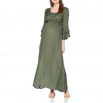 MAMALICIOUS Mllisa 3/4 Woven Maxi Dress, Vestido para Mujer, Verde