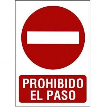 2349B5 - Señal 210X297 Pvc Prohibido El Paso