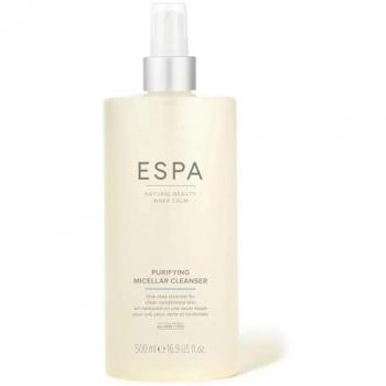 ESPA Purifying Micellar Cleanser Supersize 500ml - One Size, Hyaluronic Acid, Gentle, Non-Rinse Cleanser