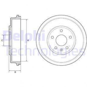 Tambor de freno DELPHI BF556, tipo: tambor de freno, características: fabricado por DELPHI, modelo BF556, diseñado para vehículos específicos, material resistente a la corrosión, fácil instalación, rendimiento óptimo