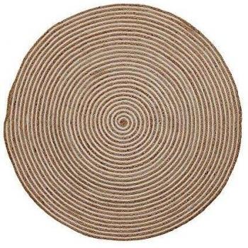 Kave Home - Alfombra redonda Saht de yute natural