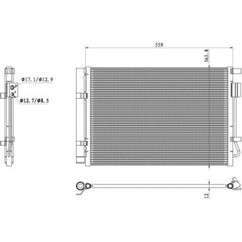 Condensador de aire acondicionado EASY FIT NRF 350496