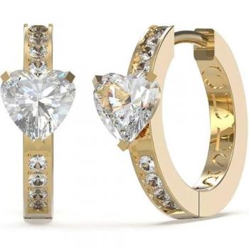 Pendientes Huggie de Cristal Romántico Guess JUBE03144JWYGTU