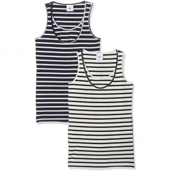 Mamalicious Mllea Organic Nell Y/D Tank Top Nf 2Pack, Detener Circunstancia para Mujer, Multicolor
