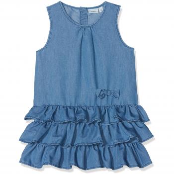 NAME IT Nmfbabra Dnm 2027 Dress, Vestido para Bebés, Azul