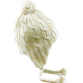 KitSound KSBEPCC - Gorro peruano con cable de audio para Apple iPhone, iPod, iPad Mini y reproductores MP3, blanco