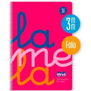 Pack de 5 Cuadernos Lamela Rosa Din A4 con Espiral, 80 Hojas