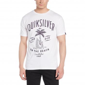 Quiksilver Classic Tee Ss Shark Island Camiseta Hombre, Blanco, XXL