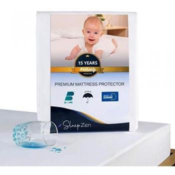 SLEEPZEN Protector de Colchón Cuna Impermeable 70x140, Muletón 100%, Cubre Colchón de Nueva generación - Anti-ácaros, Antibacteriano, Antimoho, hipoalergénico – Hecho en Europa – 15 años de garantía