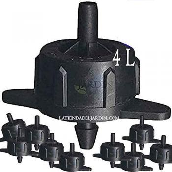 Gotero de riego desmontable turbulento 4 litros/hora - Pack 500 Suinga