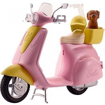 Barbie Pink Scooter with Puppy and Helmet (FRP56)