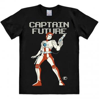 Logoshirt - Camiseta Hombre Captain Future - Capitán Futuro - Negro - Diseño Original con Licencia, Talla XXL