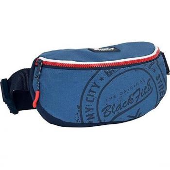 Riñonera Recicable Blackfit8 'Stamp' Azul - Safta, tamaño 23 x 14 x 9 cm