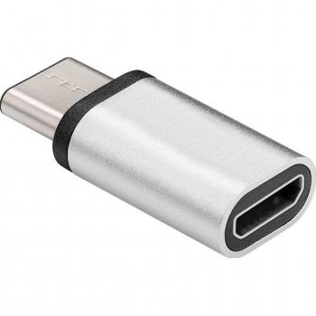 Microconnect USB3.1CMBFS Adaptador de Género USB 3.1 Tipo C a Micro-USB Tipo B Macho a Hembra Plata