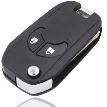 Keyless Entry 2 botones Funda Llavero Carcasa de romote Fold para Nissan Qashqai Micra Nota Juke