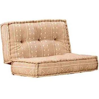 vidaXL Sofá de 120 x 120 x 20 cm, Tela marrón Claro