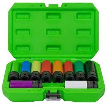 Kit de 10 Vasos de Impacto de 1/2 para Extracción Especial de Ruedas JBM 53988