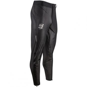Pantalón largo Compressport Hurricane Waterproof 10/10 para hombre en color negro, talla XL