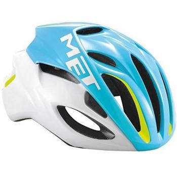 MET - Rivale, Color Cyan/White, Talla 59-62 cm