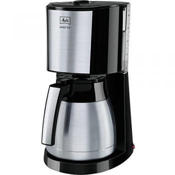 Melitta Cafetera de filtro con jarra isotérmica de acero inoxidable, Selector de aroma, Enjoy Top Therm, Negro/Acero inoxidable mate, 1017-08