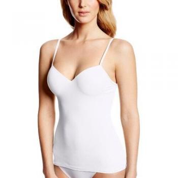 Padded Camisole Bra Top - Hanro Allure 2-in-1 White Women's Size 80A
