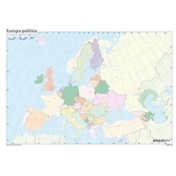 MAPA MUDO ERIK COLOR POLITICO EUROPA - Pack de 50 unidades
