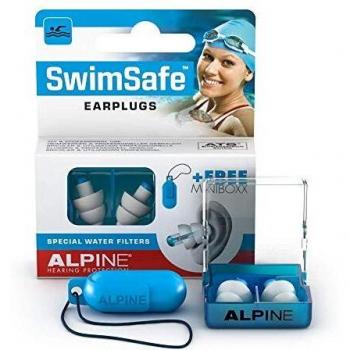 Alpine SwimSafe Ear Plugs - Waterproof Ear Plugs for Swimming - Keeps Water Out and Prevents Infection - Comfortable Hypoallergenic Material - Reusable earplugs