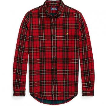 Polo Ralph Lauren Regular Fit Red Casual Shirt for Men, Size L