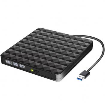 Grabadora CD DVD Externa Lector Grabadora Lector CD/DVD USB 3.0 Ultra Slim Portátil Unidad Externa Burner Lector Óptico CD + DVD +/-RW/-RW Super Drive para Windows 2003/Vista/XP/7/8.1/10/Mac OS