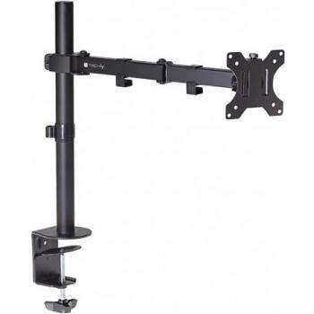 Soporte de Escritorio para Monitor de 13 a 27 con Doble Junta de Ajuste, Color Negro, Peso Máximo Soportado 8 Kg
