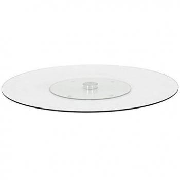 vidaXL Plato giratorio para servir vidrio templado transparente 60 cm