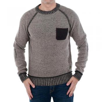 Jersey Jack&Jones Hombre L Marrón claro 12127397 JJVAVERY KNIT CREW NECK AUW BRINDLE / KNIT FIT