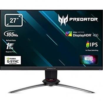 Acer Predator XB273UGS Monitor Gaming - 27 WQHD (2560x1440), IPS, 165Hz (Overclocked), G-SYNC Compatible, 1ms VRB, DCI-P3, Delta