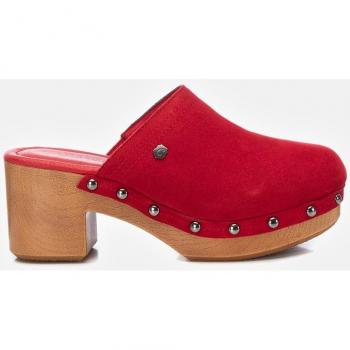Zuecos de Mujer XTI 160461 en Rojo con Tacón de 7cm
