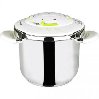 Olla a Presión San Ignacio 22 cm 6,5 L Lifecook Acero Inoxidable - Cocina a Presión - Ahorro de Tiempo - Ahorro de Energía - Cocina Sana