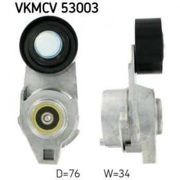 SKF VKMCV 53003 - Tensor de correa, correa acanalada en V, polea tensora para correa de distribución, polea de deflexión/guía para correa de distribución