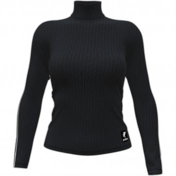 Camiseta manga larga mujer Joma Daphne negra con diseño clásico, 100% poliéster, tecnología de secado rápido, ajuste cómodo y transpirable