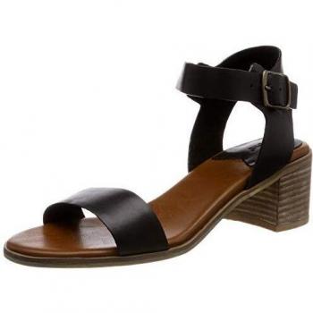 Kickers Volou Women's Heeled Sandals in Black Leather