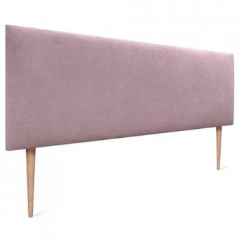 Cabecero Tapizado AQUALINE de Polipiel o Tela Liso en Salmón, 145x105cm con Patas para Camas 120/135/140
