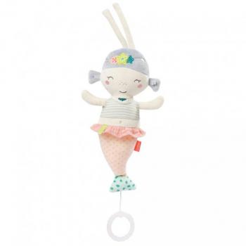 Peluche musical Fehn sirena con sonido suave, diseño colorido y texturas variadas, ideal para estimular los sentidos del bebé y promover el desarrollo emocional