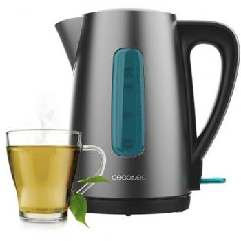Hervidor de Agua Eléctrico Cecotec Thermosense 210 Steel, 1.7L, 2200W, Acero Inoxidable, Base Giratoria 360º, Asa Ergonómica Tacto Frío