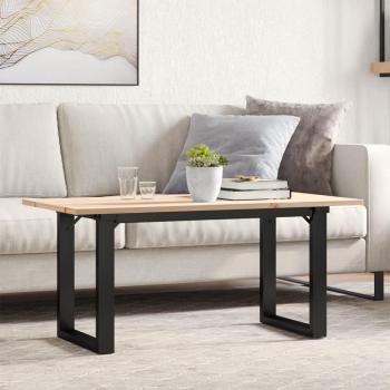 O-Frame Coffee Table 90x40x45 cm Solid Pine Wood and Cast Iron