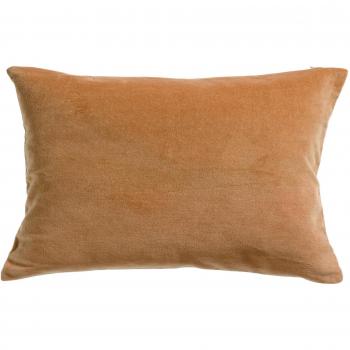 Cojín Elise Ocre 40 x 65 cm - Relleno Esponjoso, Funda Lavable de Algodón Aterciopelado y Chambray