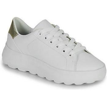 Geox Women's Spherica EC4.1 White Casual Leather Sneakers