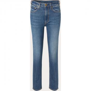 Rag & Bone Straight Leg Slim Fit Jeans in Blue