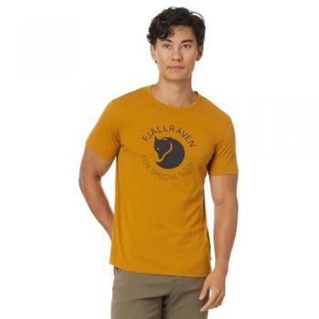 Camiseta de Manga Corta Fjällräven Fox Color Amarillo Sol Talla XXL